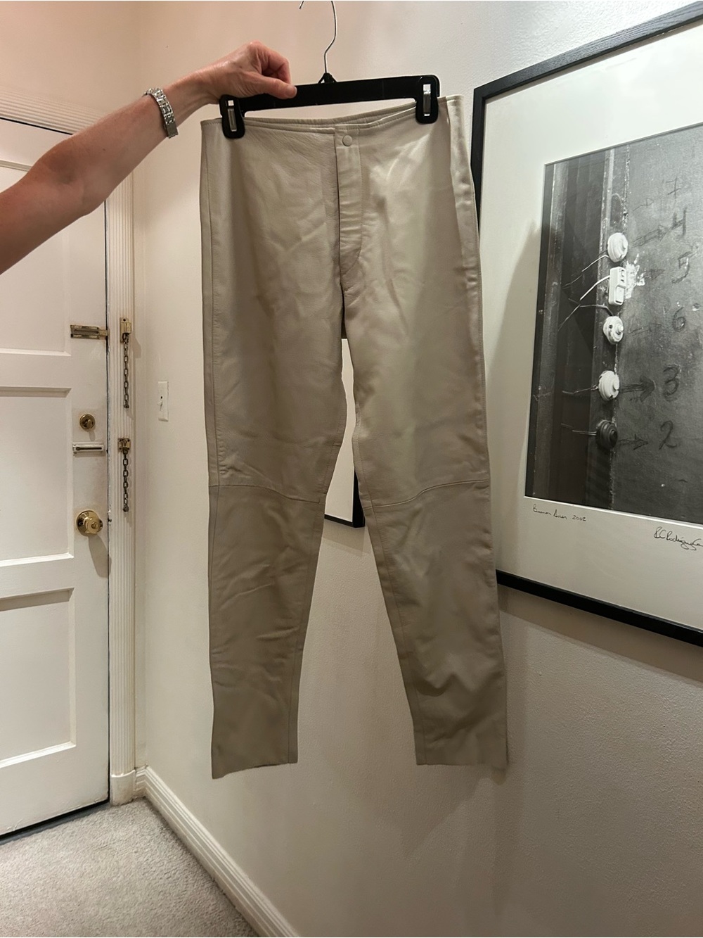 Womens 100% Leather - Cream